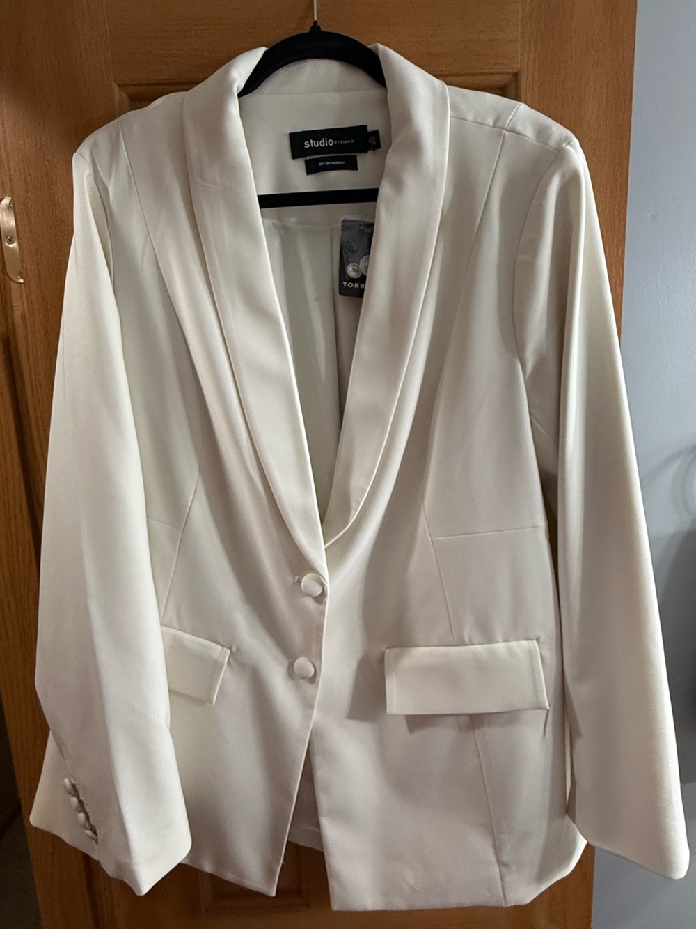 Torrid Studio Refined Crepe Classic Longline Blazer